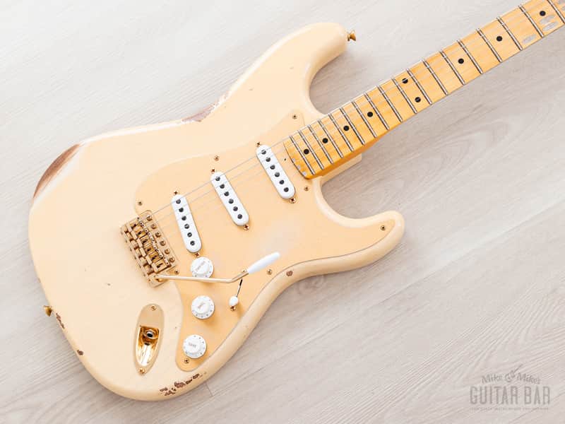 2023 Fender Custom Shop Limited Edition ‘55 Bone Tone Stratocaster Relic Aged Honey Blonde, Mary Kaye w/ Case, CoA image 1