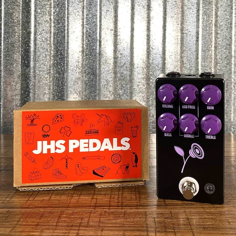 JHS Pedals Violet Lari Basilio Distortion Overdrive Guitar Effect Pedal Black image 1