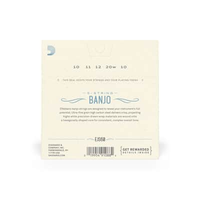 D'Addario JS60 5-String Banjo Strings Stainless Steel Light 10-20 Bild 2