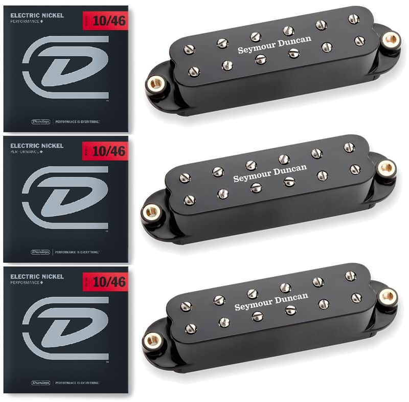 Seymour Duncan Billy Gibbons Red Devil Single Coil Strat Sized Pickup Set Black ( 3 STRING SETS ) image 1