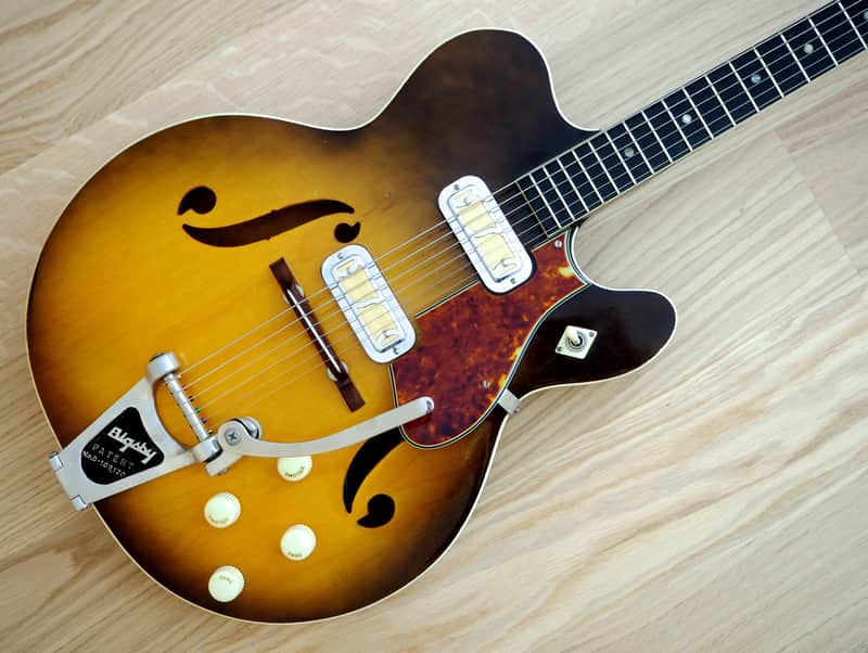 1961 Harmony H74 Meteor Neo Cutaway Vintage Guitar Near Mint DeArmond Gold Foil Pickups w/ohc image 1