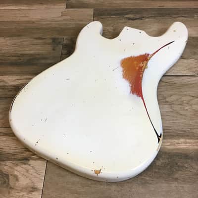 Made to Order - FRANCHIN Jupiter bass body Relic Aged 100% Nitro Lacquer COLOR OVER COLOR (Sunburst/ Black/ White/ Blue/ Green/ Yellow/ Red/ Pink/ Burgundy/ Purple/ Gold/ Silver, etc.) Basswood Poplar Precision-Bass Style Made in Italy image 10