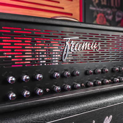 Framus Cobra 3-Channel 100-Watt Guitar Amp Head w/ modded black panel and modded Serial Loop Effect image 2