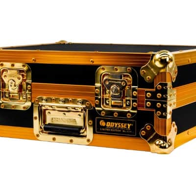 Technics SL-1200MK7 Direct Drive Turntable + Odyssey Limited Edition Gold Turntable Flight Case image 3