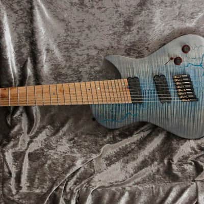 GB Liuteria Custom Boutique kapooya 8 string fanned Lichtenberg effect edition image 17