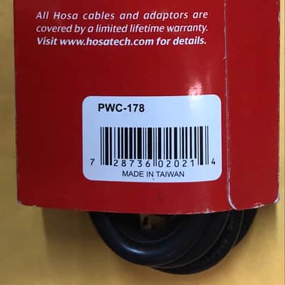 Hosa PWC-178 IEC C9 to NEMA 1-15P - 8' Power Cord image 4