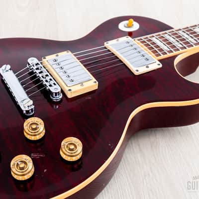1996 Gibson Les Paul Standard Flame Top Wine Red One-Piece Body, 100% Original w/ Case image 6