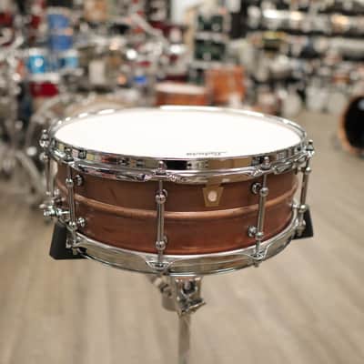 Ludwig 5x14" Raw Copperphonic Snare Drum with Tube Lugs LC661T image 3