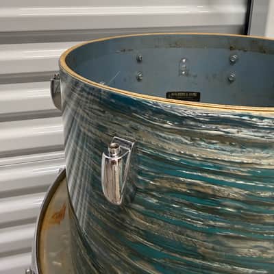 1973 W&A (Gretsch shells + hardware) “Perfection” Drum Set - Blue Oyster Pearl, Walberg and Auge image 9