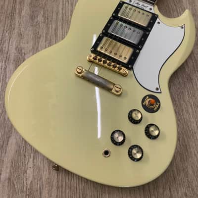 Epiphone G-400 Les Paul (SG) Custom 1999 - Antique Ivory image 2