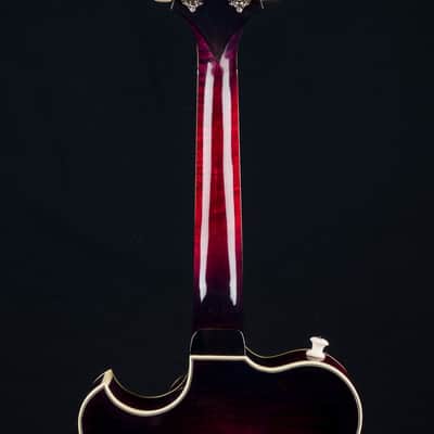 Hinde Jazz Model Adirondack Spruce and Flamed Maple Merlot Burst Mandolin with Pickup image 22