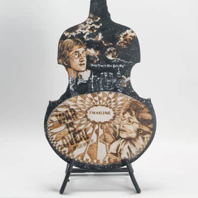 R. C. Kelly The Beatles Fretless Solid Body Violin Electric Bass Guitar (Art) image 2