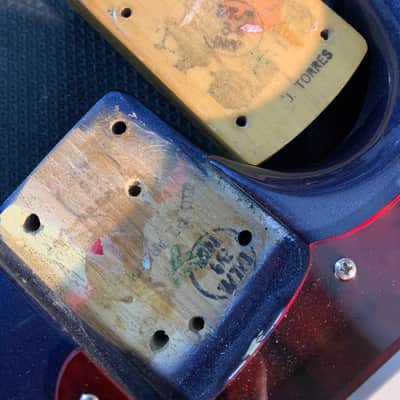 Fender Mustang 1977 Metallic Navy Blue Refinish USA Vintage w/ Hard Case image 20