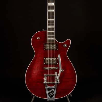 Gretsch G6134TFM-NH Nigel Hendroff Signature Penguin 2022 - Dark Cherry Metallic Flame image 2