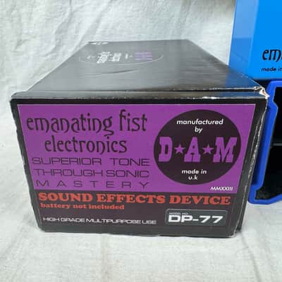 D*A*M Differential Audio Manifestationz x Emanating Fist Electronics Limited Edition DP-77 dp77 Dope Priest Frequency Sustainer Muffy Fuzz Pedal with Box - Limited Blue Colorway image 2