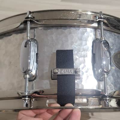 RARE Vintage Tama Hand Hammered 3mm aluminum 14x5.5 Snare drum PA355H image 4