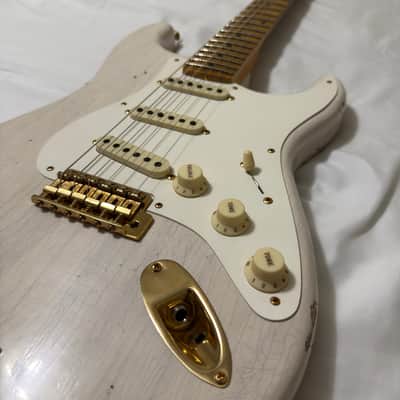 2024 Fender Custom Shop LTD ’57 Stratocaster Relic Strat Aged White Blonde w/ COA OHSC image 13