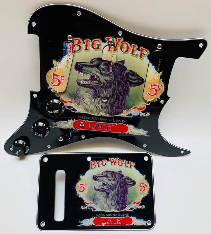 Lace Sensor Big Wolf Custom Loaded Pickguard - Big Wolf with Matching Back Plate image 1