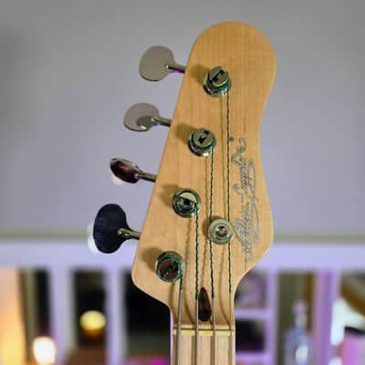 Alleva Coppolo KBP-4: RARE Birdseye Alder body, Maple Fingerboard, and a LP Cherry Burst Finish image 5