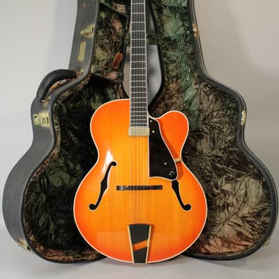 M. Campellone Standard 17" Amber Burst Hand Made Hollowbody w/OHSC image 1