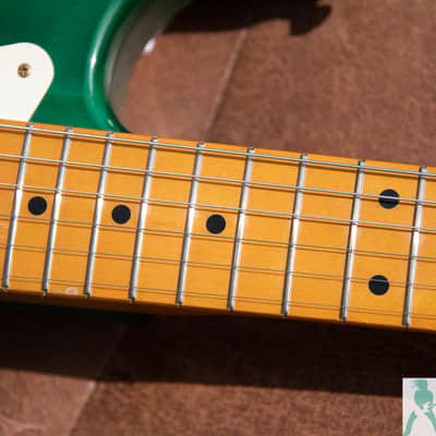 1993 Fender ST57G-65 '57 Stratocaster Reissue - Translucent Green w Gold Hardware - Made in Japan (FujiGen) Pro Set Up w Perfect Frets/Action/Intonation! image 14