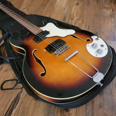 1966 Mosrite Celebrity III 3 Electric Guitar Sunburst All Original Great Condition! image 3