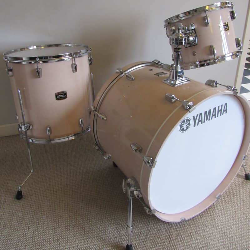 Yamaha Tour Custom Maple Drum Kit in Sakura White (Pink). 22,12,16 - Roadworn image 1