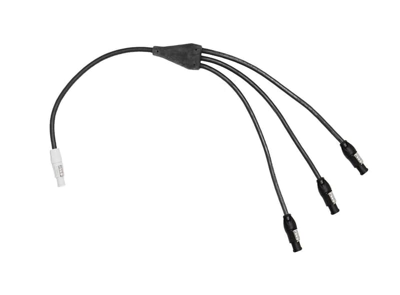 Elite Core Power Cable 1 Powercon B Gray to Fanout 3 True 1 Female Connector 3 ft 12 AWG image 1