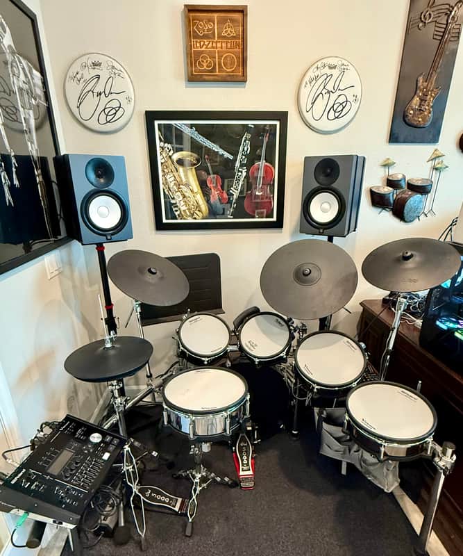 Roland TD-50KVX V-Drum Kit w Premium Upgrades - Mesh Pads - Black
