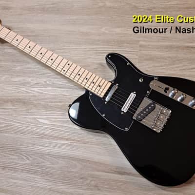 2026 Elite Customs Black Gilmour Mod'd & Look SSS Nashville 3 Pickup Tele Style Electric Guitar Maple neck Telecaster image 3