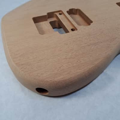Unfinished One Piece Mahogany Hxx guitar body - fits Fender Strat Stratocaster neck  - Floyd Rose J2352 image 3