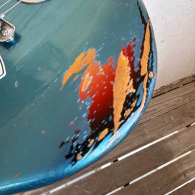 YouTube Vid in description Novo Serus J Lake Placid Blue over 64 sunburst binding electric guitar p90 case image 24