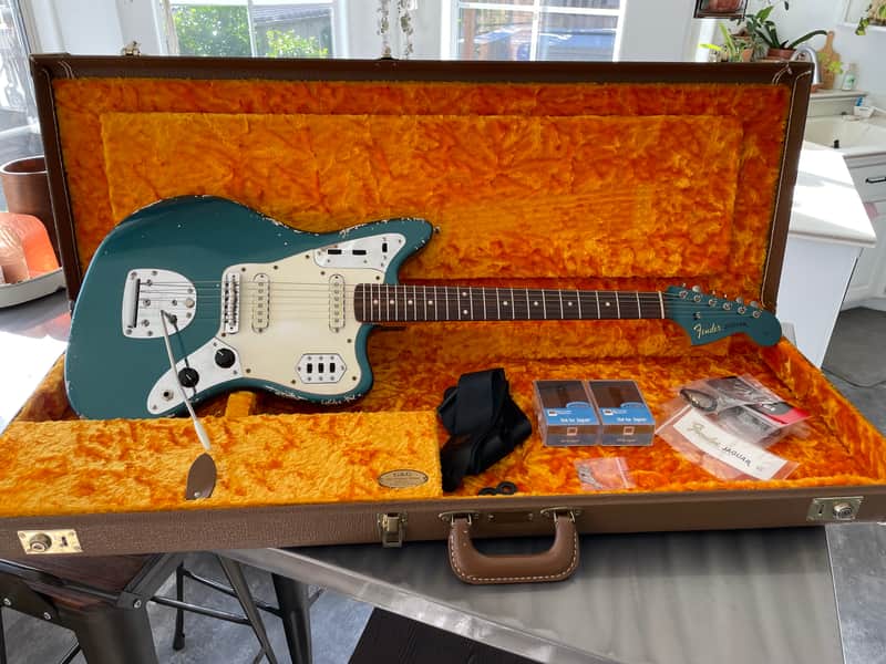 MJT Jaguar 2020 - Ocean Turquoise 60's Clone - John Frusciante Vibes Leslee onboard Seymour Duncan Fender parts Musikraft Neck image 1