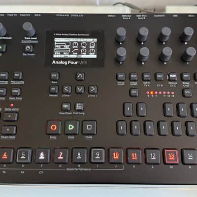 Elektron Analog Four MKII 4-Voice Tabletop Analog Synthesizer 2020 - Present - Black image 2