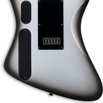 ESP LTD Phoenix-1000 Evertune Electric Guitar, Ebony Fingerboard, Silver Sunburst Satin image 3