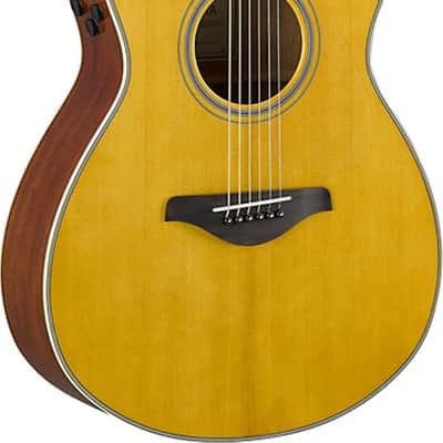 Yamaha FS-TA TransAcoustic Grand Concert Acoustic Electric Guitar, Solid Spruce Top, Vintage Tint