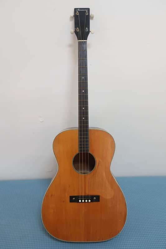 Vintage 1960s Harmony Stella 4 String Acoustic Tenor Guitar Clean Works Great Sunburst Clean! image 1