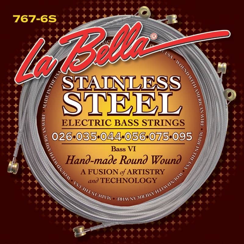 La Bella 767-6S Bass VI Round Wound - 26-95 Stainless Steel