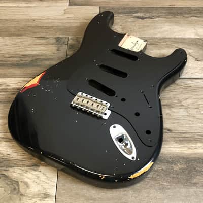 Made to Order - FRANCHIN Mercury guitar body GILMOUR'S BLACK ST REPLICA Relic Aged 100% Nitro Lacquer Alder Stratocaster-Strat-S-Style Made in Italy image 9