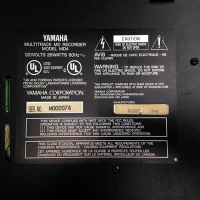 Yamaha MD4 Multi-track Mini-Disc Recorder image 5