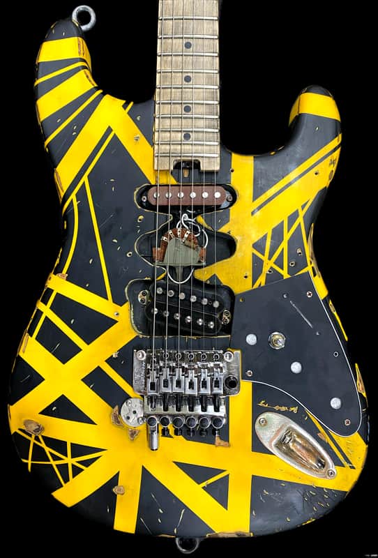 EVH Striped Series Bumblebee black and yellow 2019-2020 Judah Guitars Frankenbee Bumblestein mod image 1
