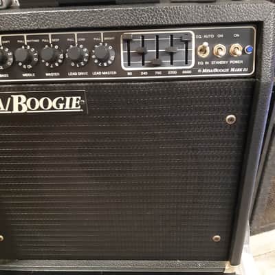 Mesa Boogie MARK III SRGX 1989 BLUE STRIPE with 1990 SATELLITE 60 VALVE 5881/6L6 with SOFT COVERS and ROADCASES image 6