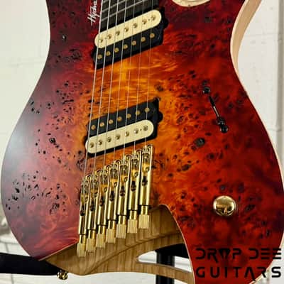Mayones Hydra Elite 7 VF Multiscale Headless 7-String Electric Guitar w/ Case-Lava Burst Raw image 8
