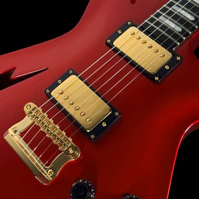 2025 Knaggs Kenai Hollowbody LB with Lightning Bolt F-Hole ~ Candy Apple Red image 6