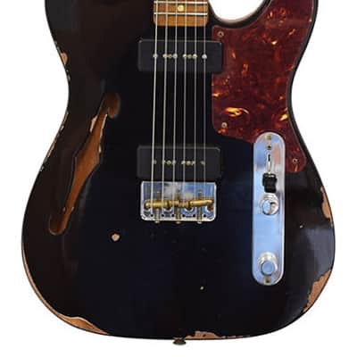 Fender Telecaster Thinline Relic P90 LTD Black image 1