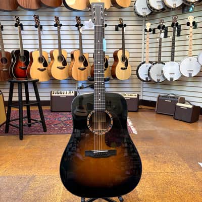 Eastman E2D-DLX-SB All-Solid Cedar/Sapele Dreadnought Acoustic-Electric Guitar Sunburst w/Padded Gig Bag image 4
