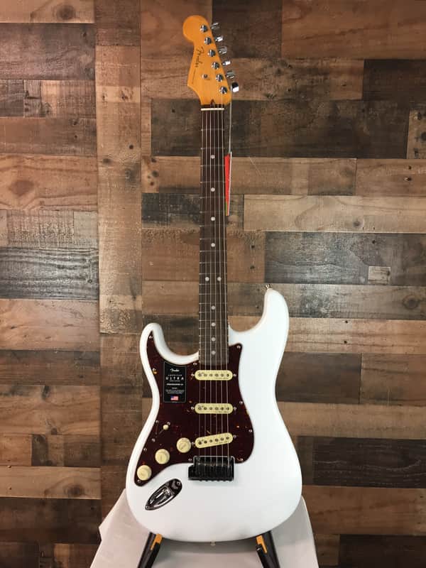Fender American Ultra Strat LEFTY Arctic Pearl, Hard Case, Free Ship, 357 image 1