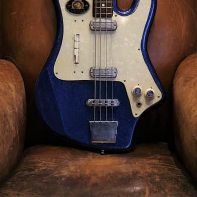 Gemelli Layolo Bass 1965 Blue Sparkle image 2