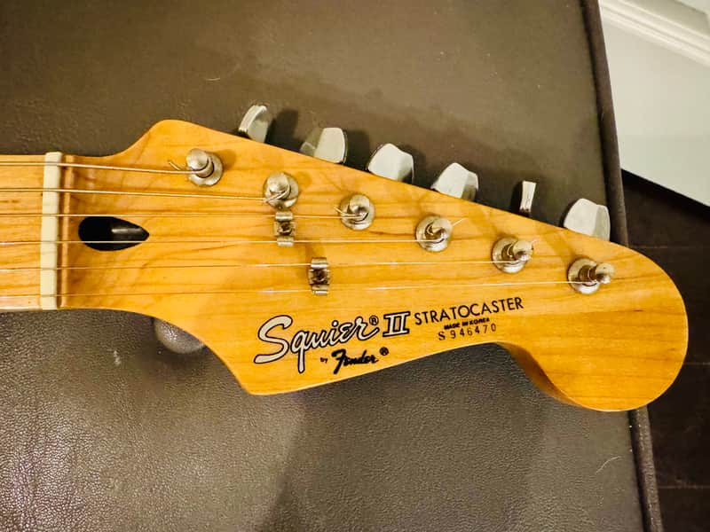 Vintage Squier II Standard Stratocaster with Maple Fretboard (Made in Korea) 1989 - 1992 - Black image 1