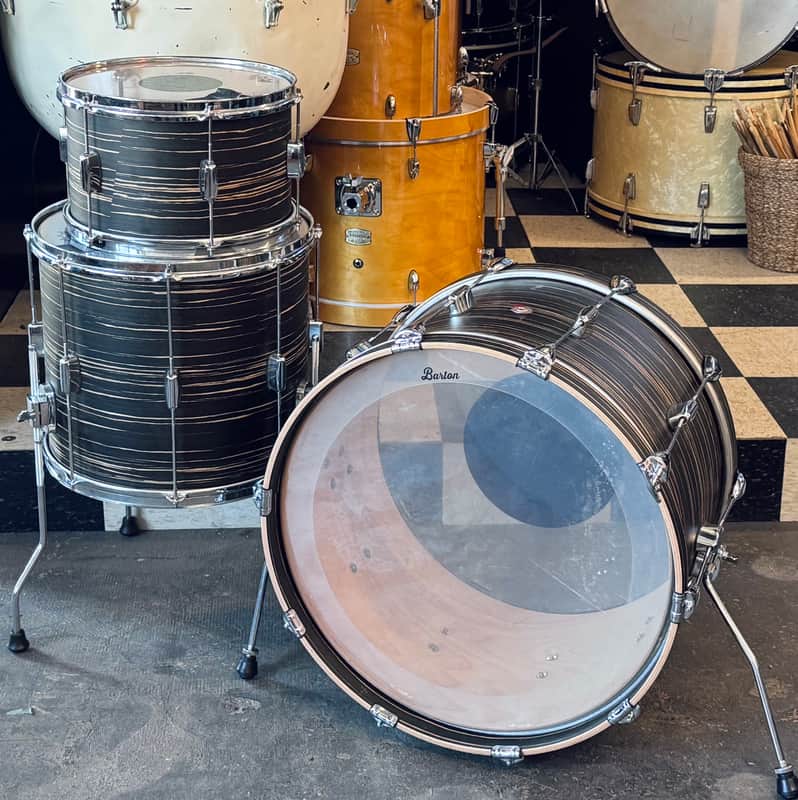 Barton Essential Beech Three piece Drum Kit - Ebony image 1